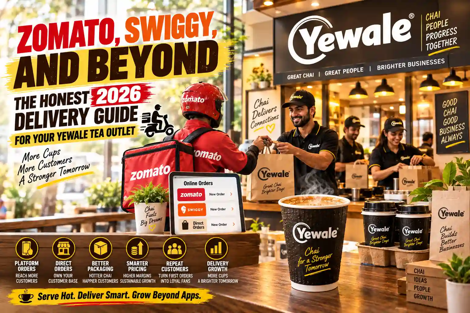 Zomato, Swiggy, and Beyond: The Honest 2026 Delivery Guide for Your Yewale Tea Outlet